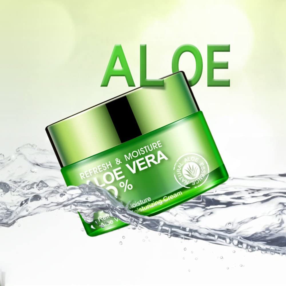 BIOAQUA 92% Aloe Vera Refresh Cream Soft Smooth Silky Skin Natural Extract Moisturizing 50g