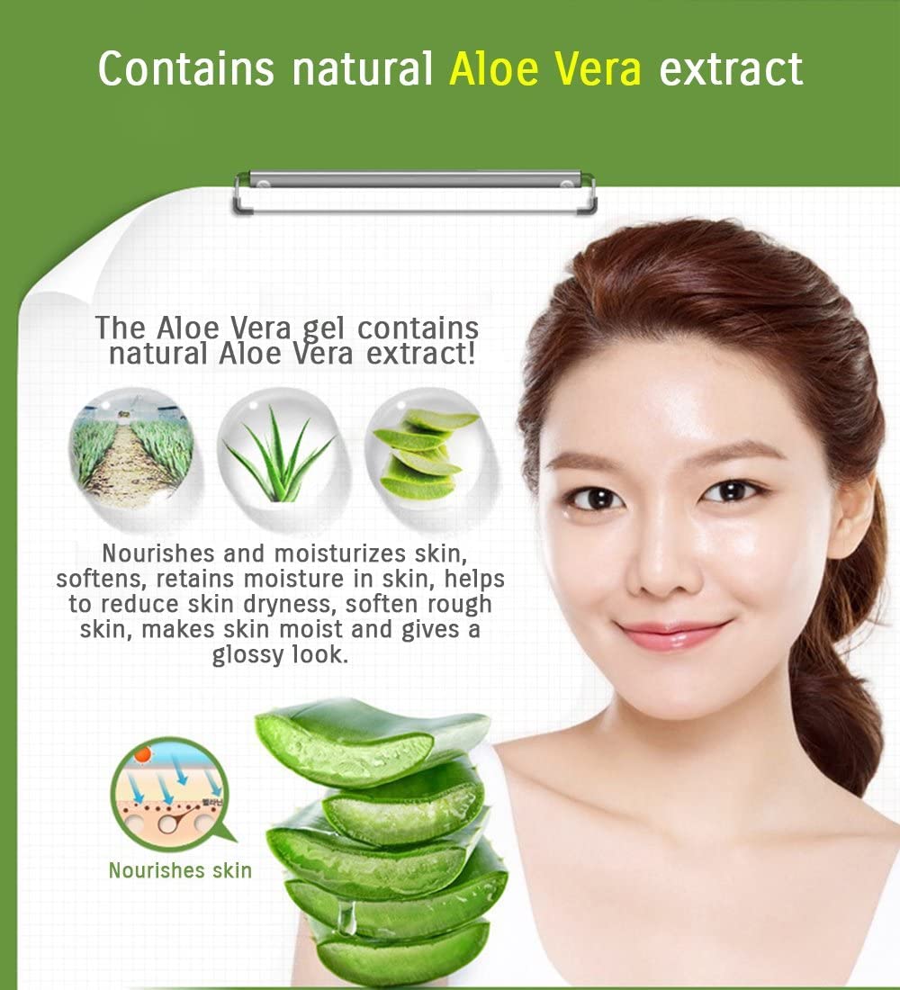 BIOAQUA 92% Aloe Vera Refresh Cream Soft Smooth Silky Skin Natural Extract Moisturizing 50g
