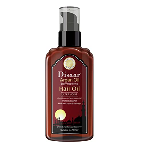 DISAAR Beauty Keratin Argan Hair Oil Ultra Moist Daily Repairing Rich Proteins and Vitamins Protect Hair from Plant Essence 120ml