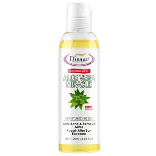 DISAAR BEAUTY Aloe Vera Moisturizing Oil Anti-Acne Remove Mites Repair After Sun Exposure 100ml/3.03fl.oz