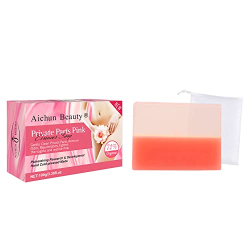 AICHUN BEAUTY Private Parts Pink Essences Soap Remove Odor Rejuvenation Tighten Vagina Hand Cold-pressed Made 100g/3.4fl.oz