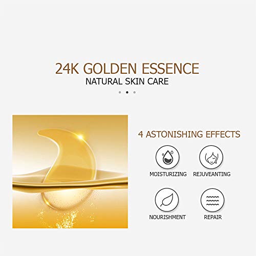 VENZEN 30 PAIR Eye Mask Gold Power Crystal Gel Collagen Masks, Seaweed Hydrating Natural Essence Rejuvenating Oil Balance Moisturizing 80g