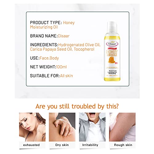 DISAAR Beauty Honey Moisturizing Oil Purifying Repair Scars Refreshing Skin Easy Absorbed 100ml/3.03fl.oz