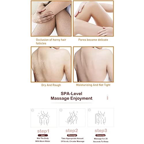 DISAAR BEAUTY 24K Gold Scrub Collagen Face Body Neck Cream Anti-Aging Removes Blackheads 300ml/10.58fl.oz