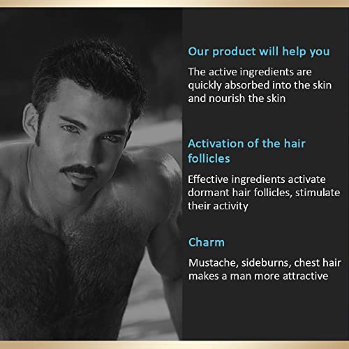 AICHUN BEAUTY Beard Grow Oil | Facial Hair Supplement |Thicker Beard Care|Mens Hair Growth Vitamins 30ml/1.01oz