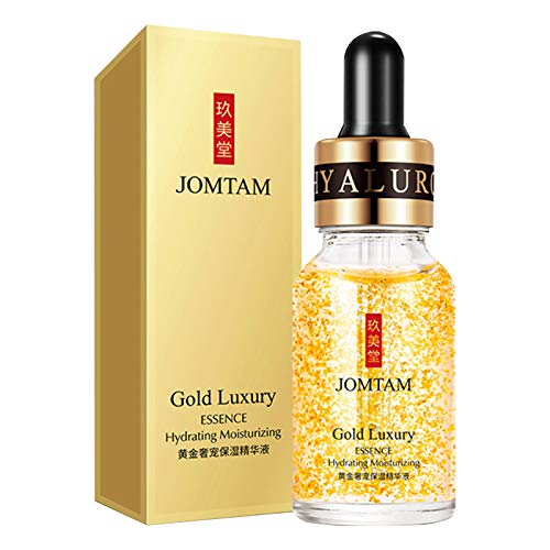 JOMTAM 24K Gold Luxury Essence Hydrating Moisturizing Sodium Hyaluronate Repair Nourishing Elastic Body Lotion Glycerin 15ML