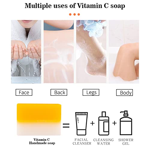 DISAAR Beauty Vitamin C Essence Soap Moisturizing Hyaluronic Acid Deep Cleansing Oil Control Anti-Freckle 100g/3.5fl.oz
