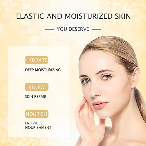 JOMTAM 24K Gold Luxury Essence Hydrating Moisturizing Sodium Hyaluronate Repair Nourishing Elastic Body Lotion Glycerin 15ML