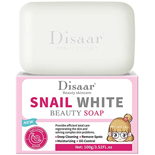DISAAR Beauty Snail Soap Deep Cleaning Remove Spots Moisturizing Oil-Control Cleanses Pores Repair Skin 100g/3.52fl.oz