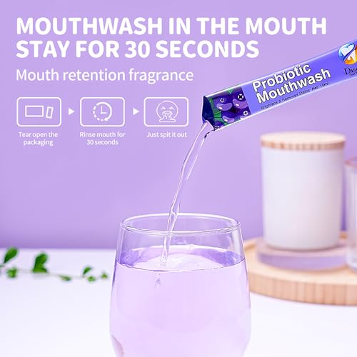 DISAAR BEAUTY Probiotic Mouthwash Removes Tooth Stains Soft Cool Mouth Feeling Protect Clean Deodorant Teeth 0.11fl.oz X 20pcs