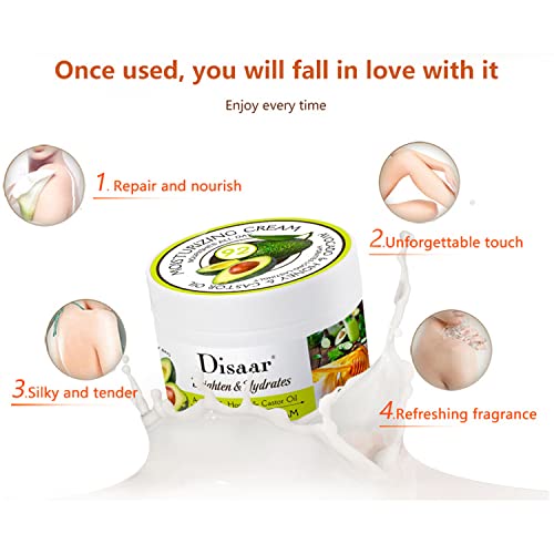 DISAAR Moisturizing Cream Avocado Honey Hydrates Nourishes Anti-Oxidation Body Skincare 120ml/4.03fl.oz