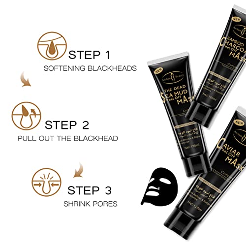 AICHUN BEAUTY Bamboo Charcoal Peel Off Mask Complex Rejuvenating System Deep Cleansing Exfoliating Hydrating 120ml/4.06fl.oz