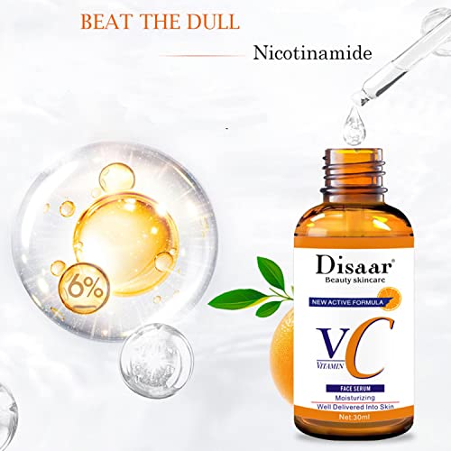 DISAAR BEAUTY Orange Vitamin C Facial Serum Hyaluronic Acid Moisturizing Repair Skin Restore Hydration 30ml/1.01fl.oz