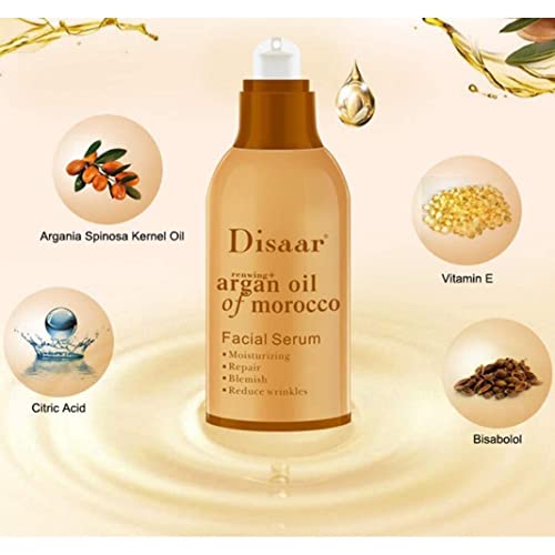 DISAAR BEAUTY Face Serum Argan Oil Of Marocco Repair Moisturizing Blemish Anti Wrinkles Facial Skin Care Renwing+ Super Formula 80g