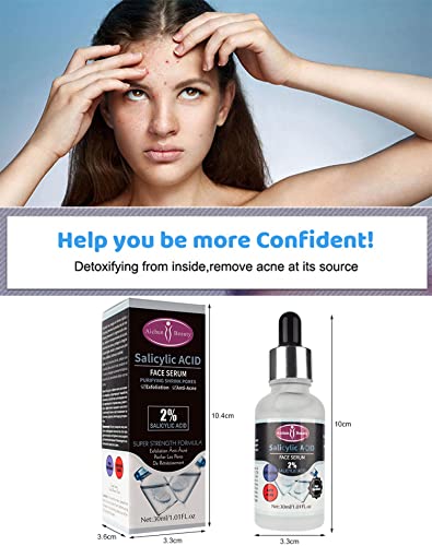 AICHUN BEAUTY Face Serum 2% Salicylic Acid Exfoliation Anti-Acne Facial Smooth Essence 30ml/1.01Fl Oz