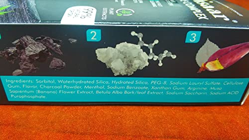 DISAAR BEAUTY Whitening Complex Toothpaste Charcoal Powder Banana Flower Triple Enamel System Fast Tooth Cleaning 100g/3.53oz