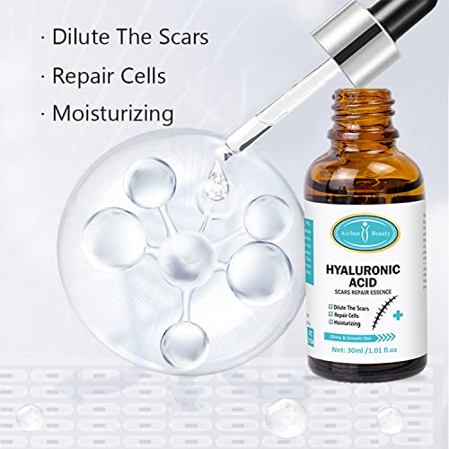 AICHUN BEAUTY Hyaluronic Acid Scars Repair Essence Repair Cells Serum Moisturizing Essential Oil Skin Scar Removal Nourish Hydrate 30ml/1.01fl.oz