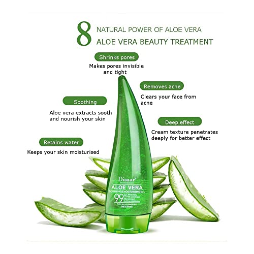 DISAAR BEAUTY Aloe Vera Gel 99% Soothing and Moisturizing Gel Oil Control Acne After-sun Repair 260ml