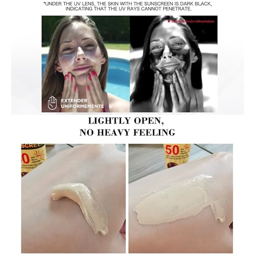 DISAAR BEAUTY Collagen Snail Extract Sunscreen 50 SPF PA+++ UVA/UVB Hight Protection Sensetive Skin Water Resistant Moisture 50g / 1.76oz