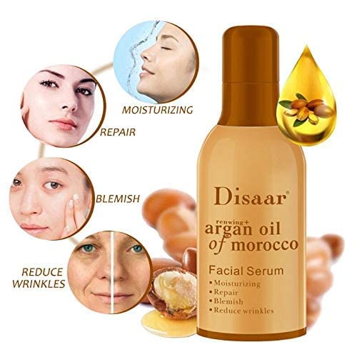 DISAAR BEAUTY Face Serum Argan Oil Of Marocco Repair Moisturizing Blemish Anti Wrinkles Facial Skin Care Renwing+ Super Formula 80g
