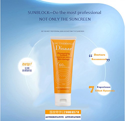 DISAAR SPF 60+ Moistening Sunblock Sunscreen Cream For Dry Sensitive Skin 80ml