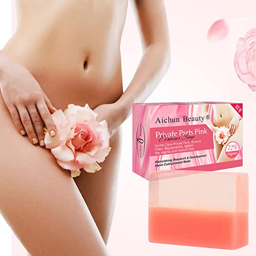 AICHUN BEAUTY Private Parts Pink Essences Soap Remove Odor Rejuvenation Tighten Vagina Hand Cold-pressed Made 100g/3.4fl.oz