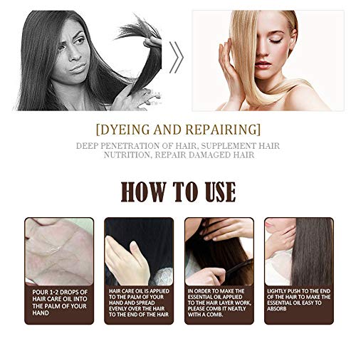 DISAAR Beauty Keratin Argan Hair Oil Ultra Moist Daily Repairing Rich Proteins and Vitamins Protect Hair from Plant Essence 120ml