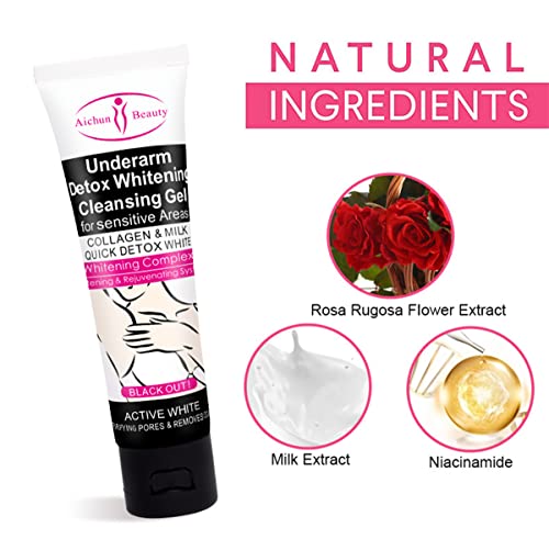 AICHUN BEAUTY Underarm Knees Detox Cleansing Gel For Sensitive Triangle Areas Triangle Collagen Milk Purifying Pores Removes Odor 50ml