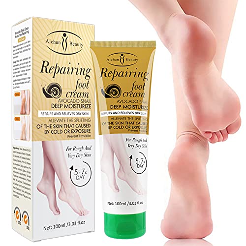 AICHUN BEAUTY Repairing Foot Cream Avocado Snail Deep Moisturizing Prevent Frostbite Relieves Dry Rough Skin 100ml