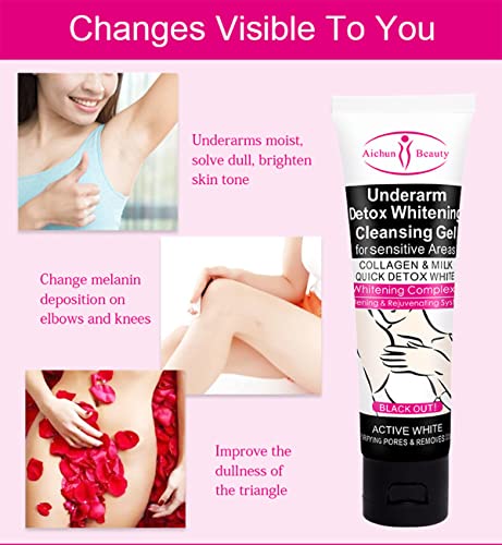 AICHUN BEAUTY Underarm Knees Detox Cleansing Gel For Sensitive Triangle Areas Triangle Collagen Milk Purifying Pores Removes Odor 50ml