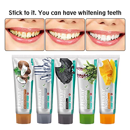 DISAAR BEAUTY Propoline Honey Menthol Toothpaste Fresh Breath Gum Health Fast Teeth Cleaning 100g/3.53oz