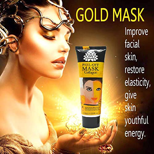 AICHUN BEAUTY 24k Gold Face Collagen Peel-off Facial Mask Anti-Wrinkle Face Masks Skin Care Face Lifting Firming Moisturize 4.22 Fl.oz (2 Bottle)