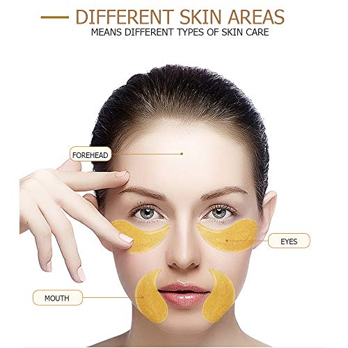 VENZEN 30 PAIR Eye Mask Gold Power Crystal Gel Collagen Masks, Seaweed Hydrating Natural Essence Rejuvenating Oil Balance Moisturizing 80g