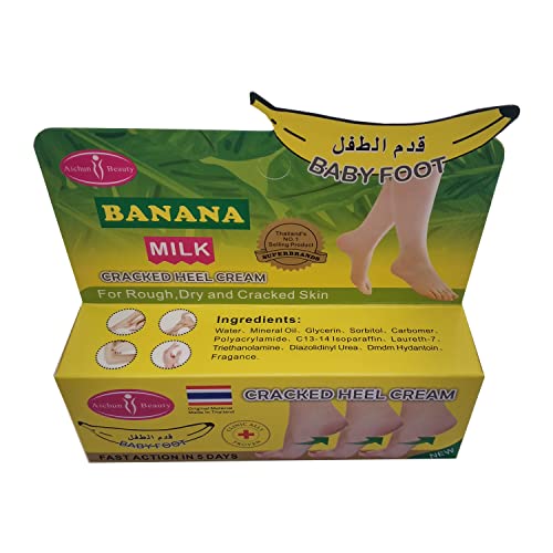 AICHUN BEAUTY Cracked Heel Cream Foot Care Banana Milk Cream Rough Dry Skin Baby Foot 80g