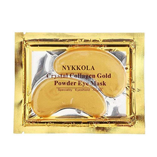 NYKKOLA MultiPairs Gold Eye Mask Powder Crystal Gel Collagen Eye Pads For Anti-Aging & Moisturizing Reducing Dark Circles, Puffiness, Wrinkles