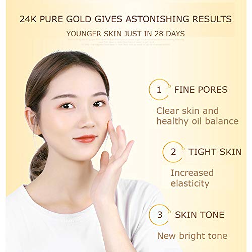 VENZEN 24k Pure Gold Luxurious Primary Liquid Glycerin Improves Hydration 100ml