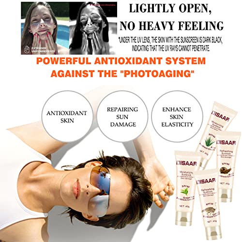 DISAAR BEAUTY Sunblock Cream Refreshing Sunscreen Face Neck Arms Skin Damage SPF 60/90 PA++ UVA/UVB Protection 40ml/1.35fl.oz (SPF 90 Ostrich Sunblock Cream)