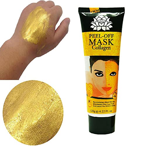 AICHUN BEAUTY 24k Gold Face Collagen Peel-off Facial Mask Anti-Wrinkle Face Masks Skin Care Face Lifting Firming Moisturize 4.22 Fl.oz (2 Bottle)