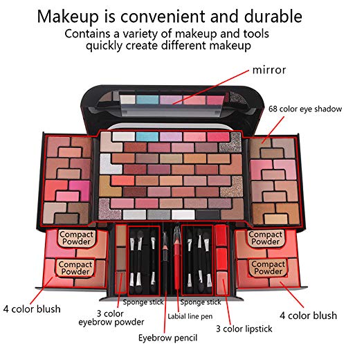 DISAAR BEAUTY 68 Color Eye Shadow Delicate Makeup Waterproof Glitter Gold Powder Palette Sets Chameleon Tablets Women Pearlescent Cosmetic Box Base Cream