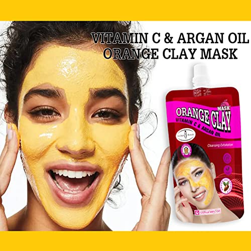 AICHUN BEAUTY Orange Clay Vitamin C Argan Oil Extract Cleansing Exfoliation Anti-Freckle Anti-Oxidation 120ml/4.06fl.oz
