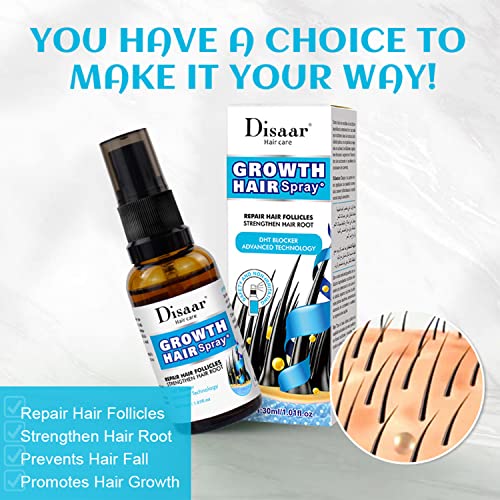 DISAAR Beauty Growth Hair Oil Spray Repair Follicles Strengthen Hair Root DHT Blocker Nourishing 30ml / 1.01fl.oz