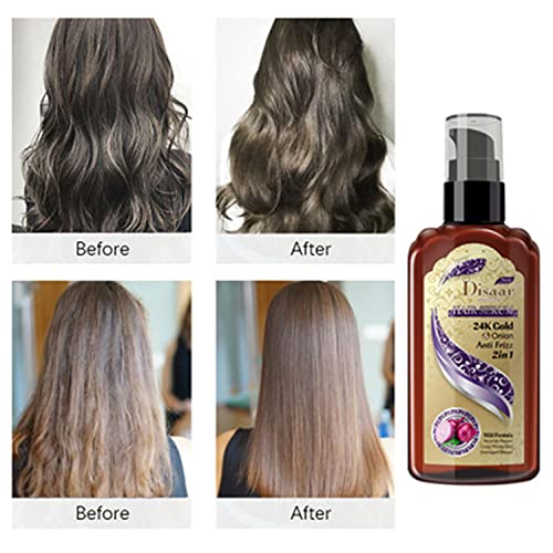 DISAAR Beauty Hair Serum Anti Frizz 2in1 Mild Formula Nourish Repair Color Protection Damaged Repair 120ml/4.23fl.oz