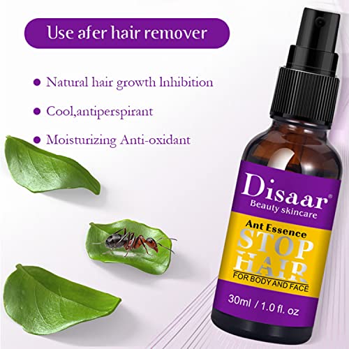 DISAAR BEAUTY Essence Hair Inhibitor Stop Hair Growth Body Face Hand Foot Underarm Moisturizing Anti-Oxidant 30ml/1fl.oz