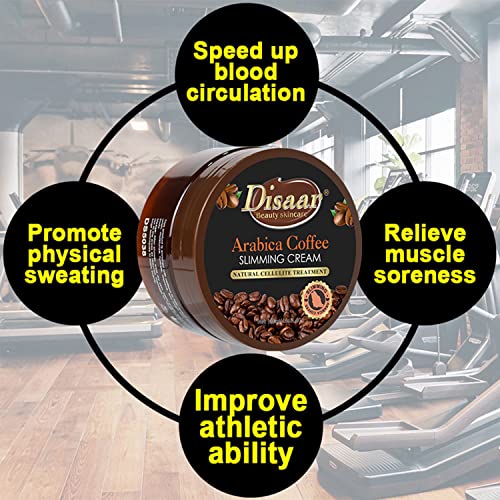DISAAR BEAUTY Arabica Coffee Slimming Cream Cellulite Treatment Weight Loss Burner 120ml/4.06oz