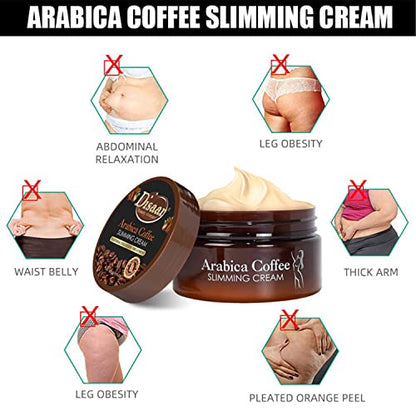DISAAR BEAUTY Arabica Coffee Slimming Cream Cellulite Treatment Weight Loss Burner 120ml/4.06oz