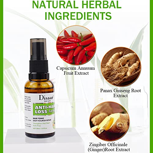 DISAAR BEAUTY Anti-Hair Loss Spray Tonic Deep Moisturize Nourish Repair Strengthen Hair Root Anti-Frizz Care 30ml / 1.01fl.oz
