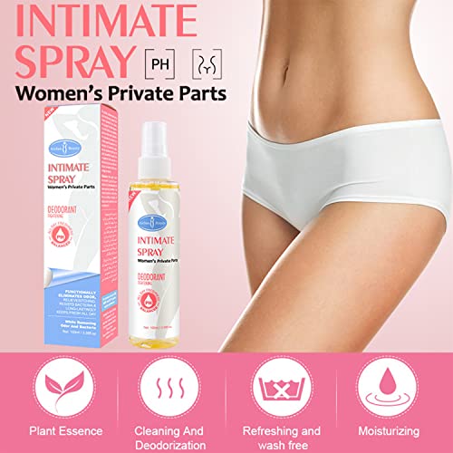 AICHUN BEAUTY Intimate Spray Deodorant Armpits Feet Tightening Vagina PH Balanced Private Part Eliminate Odor Feel Fresh Body 100ml / 3.38fl.oz