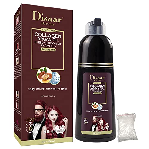 DISAAR Beauty Speedy Hair Color Shampoo 100% Cover Gray White Hair Easy To Use Long Lasting 400ml/13.53fl.oz
