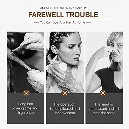 DISAAR Beauty Speedy Hair Color Shampoo 100% Cover Gray White Hair Easy To Use Long Lasting 400ml/13.53fl.oz