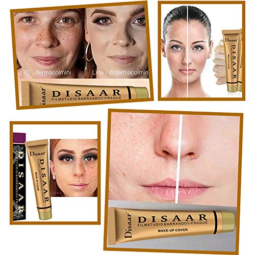 DISAAR BEAUTY Foundation Make-Up Cover Creamy Concealer Waterproof SPF30 Hypoallergenic Whitening 30g